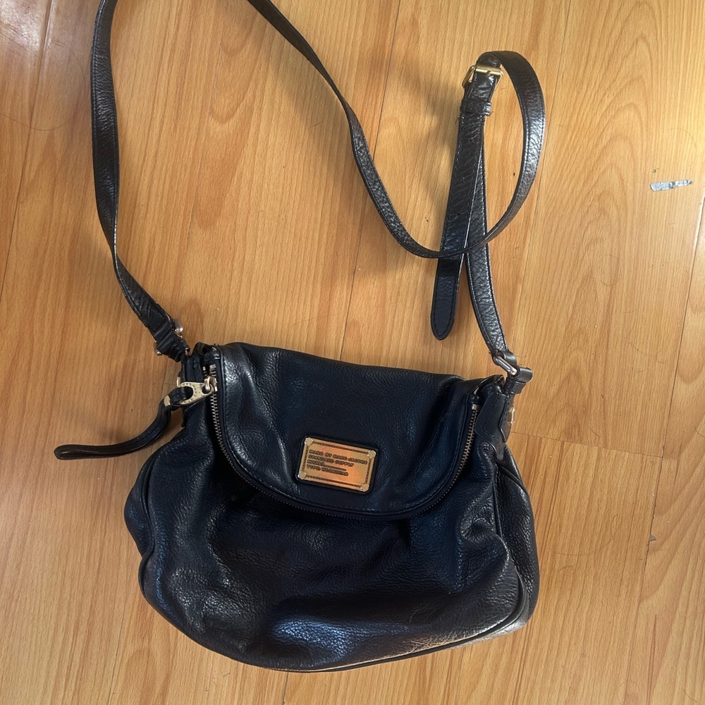 Black Leather Crossbody Bag